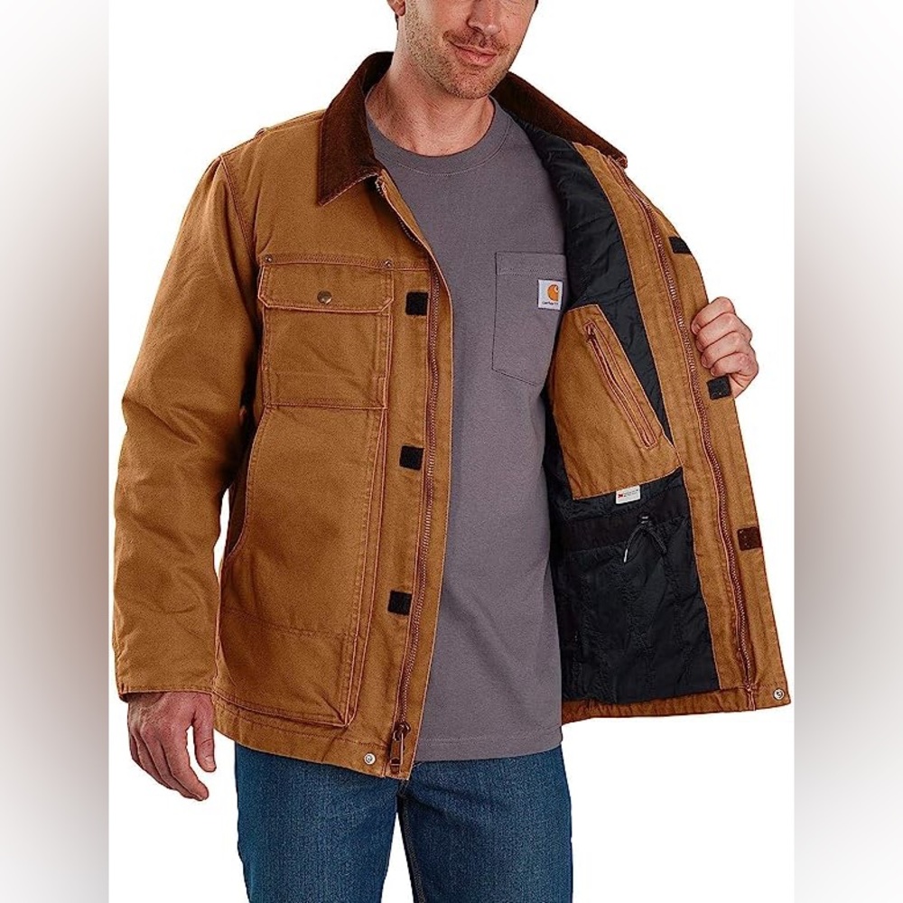 Carhartt Men's Full Swing Relaxed Fit Washed Duck Insulated Traditional Coat 2XL